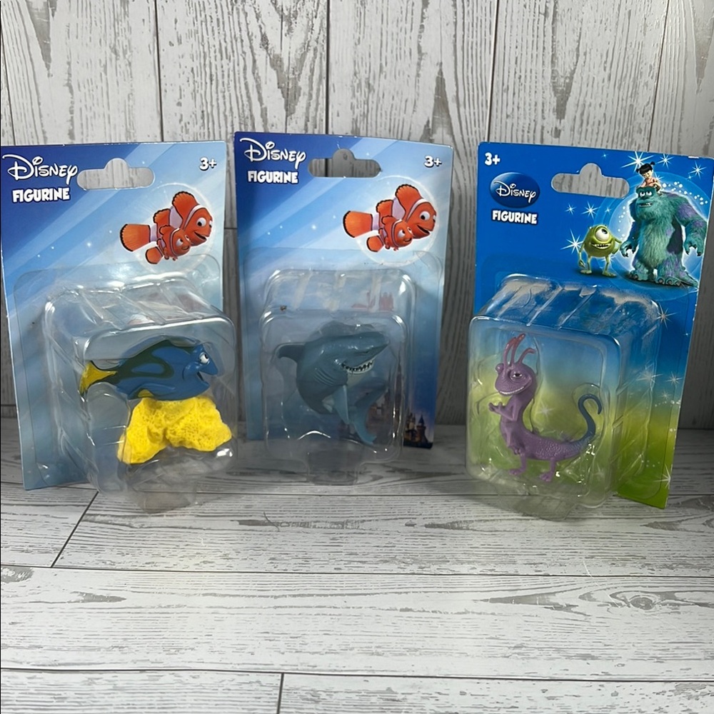 3 Disney Pixar Character Collection Boxes - Finding Nemo and Monsters, Inc.